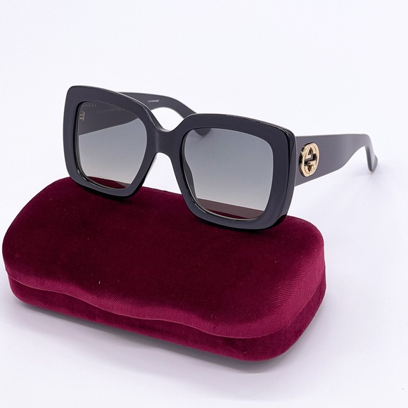 NEW GUCCI GG0141SN 001 SQUARE WOMEN SUNGLASSES GUCCI - Picture 2 of 10